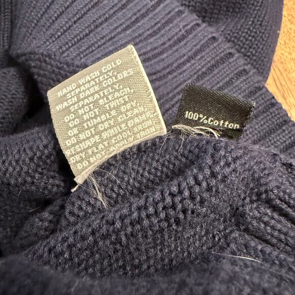 Play Cloths Shawl-Collar Cardigan Sweater Letter-Patch Stripe-Sleeve Men’s XL - Picture 9 of 10